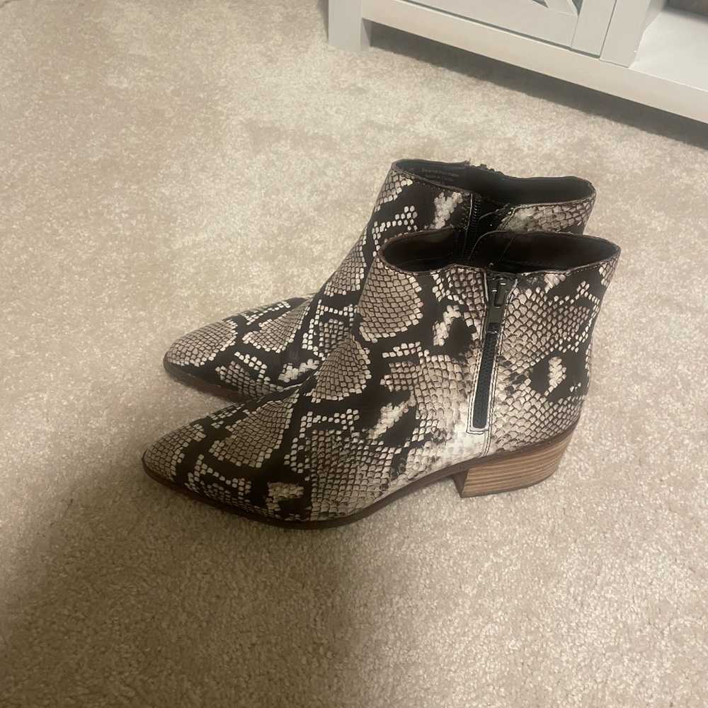 Bleecker and Bond_Leather Snakeskin Print boots